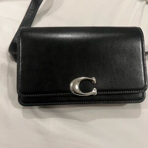 Coach Black Crossbody Bag with Silver Detail